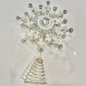 Dazzling Jeweled 3D Snowflake Christmas Tree Topper
